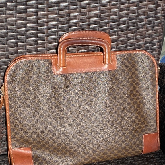 VINTAGE CELINE Macadam Coated Canvas Soft Side Brief Case (M08) - Picture 3 of 11